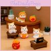Cute Cartoon Resin Orange Cat Blind Box Accessories For Car Or Desk Decor