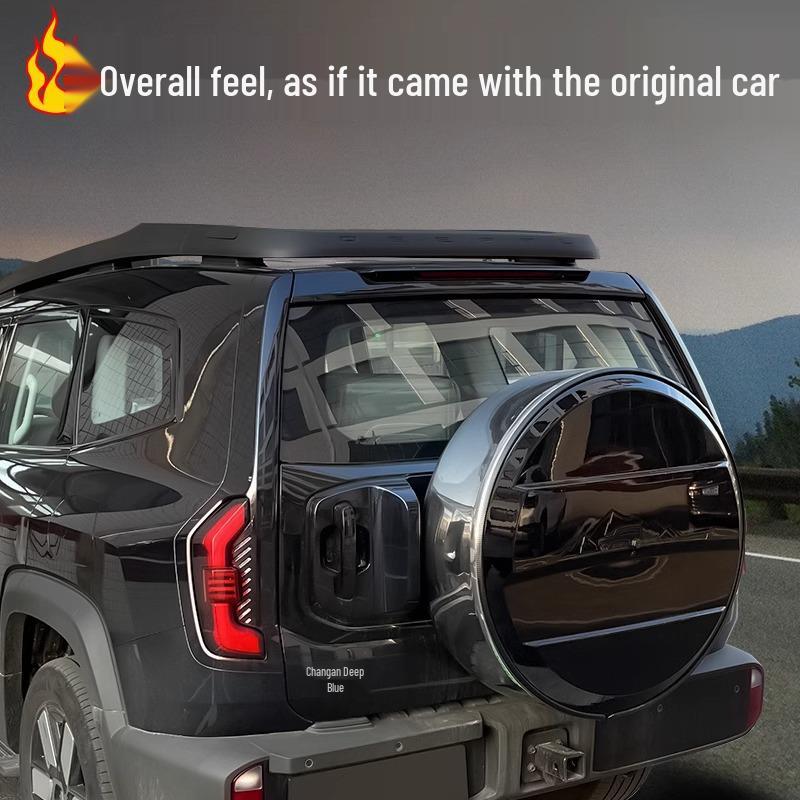 Deep Blue G318 Spare Tire Cover - Full Coverage Tailgate Protection & Off-road Decoration with Fan
