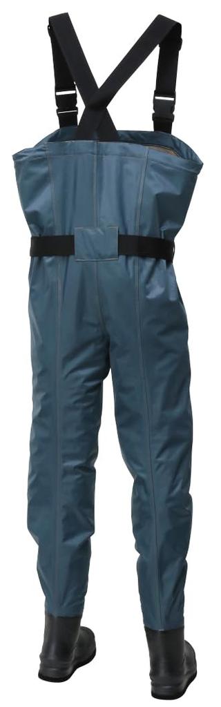 Hanshin Soji Blue Camel Chest-High Waders with Felt Spikes, Gray, Size 4L, BC-121