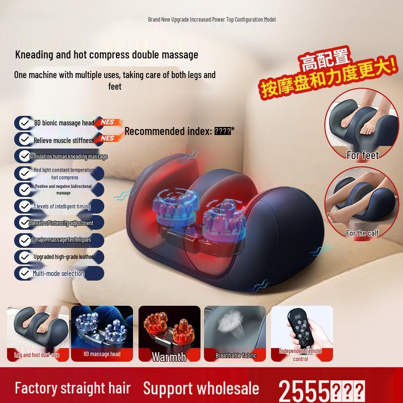 

New Electric Foot and Leg Kneading Massager - Home Automatic Sole Relief Device EU Standard