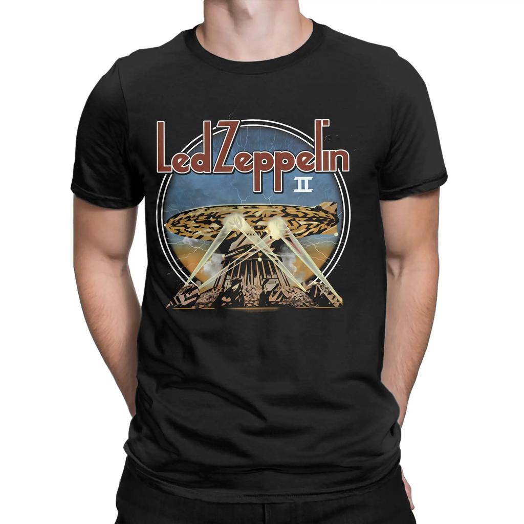 The Mother Ship Led Zeppelin T-Shirt Man  Vintage T Shirts Summer Comfortable Leisure Tees Pattern Big Size Clothes