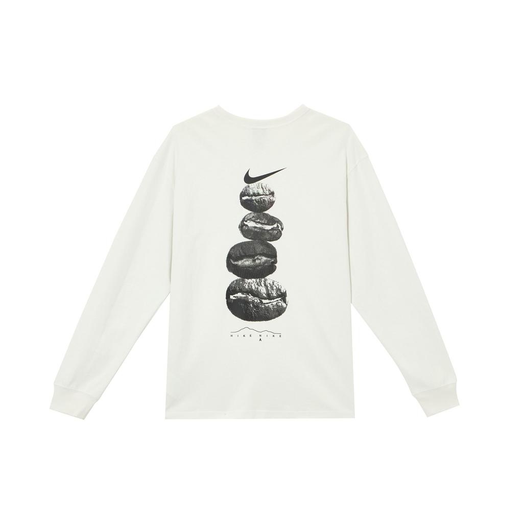 Nike Sportswear Premium Crew Neck Comfortable Pullover Pocket Long Sleeve T-Shirt Men Tops Mountain-White IF0369121