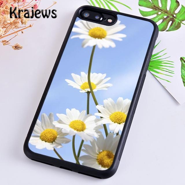 Krajews Daisy Flower Soft Phone Case Cover For iPhone 14 5 6s 7 8 plus X XR XS 11 12 13 pro max Samsung Galaxy S21 S22 ultra