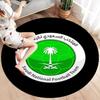 Saudi Senior National Football Team Round Area Rug,Carpet Rug for Living Room Bedroom Sofa Playroom Decor,Non-slip Floor Mat