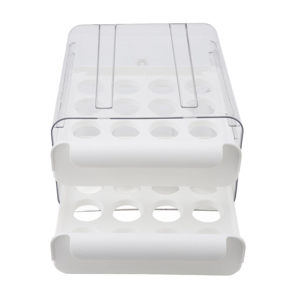 Egg Drawer Double Layer Transparent 32 Lattice Large Capacity Egg Storage Box for Refrigerator