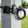 Stainless Wall Mount Charging Accessories Storage Rack with Cable Hooks for Car and Home