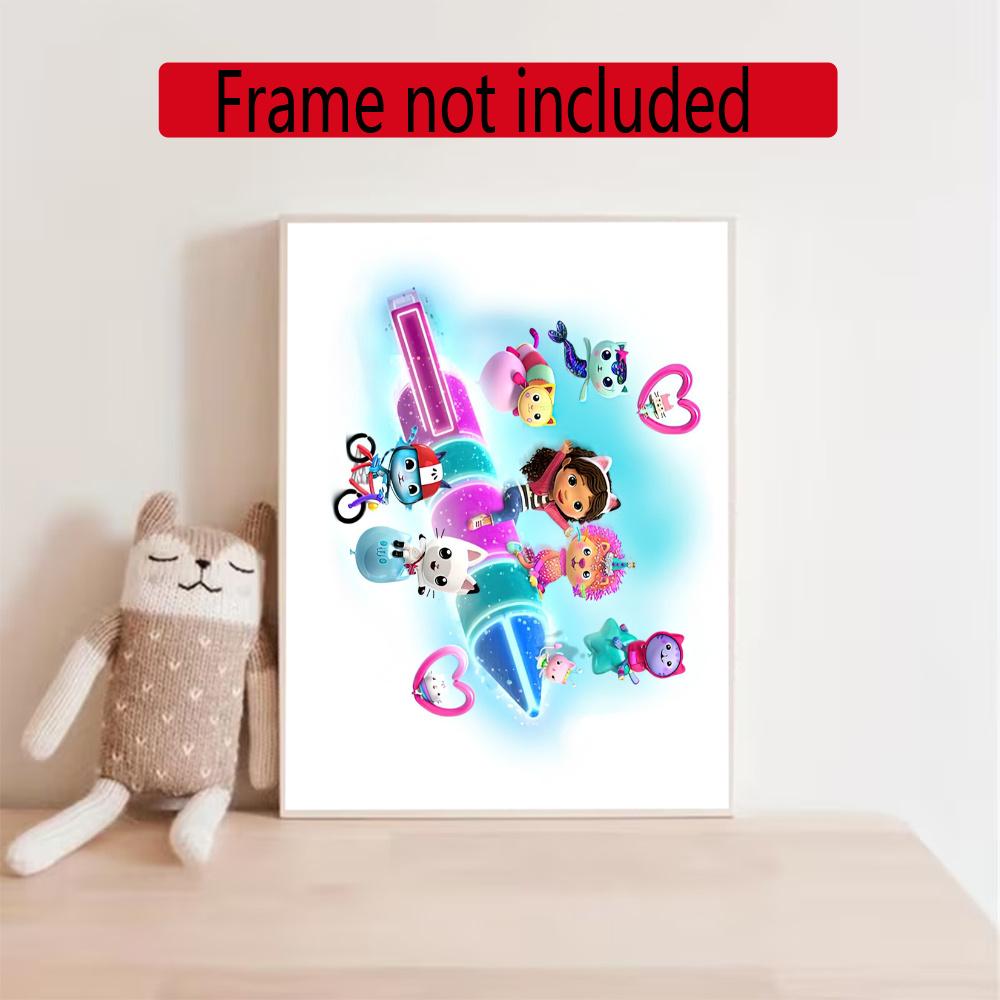 Cartoon Cute Gabbys Diamond Painting Round Diamond Mosaic Rhinestones Diamond Embroidery Craft Kit Wall Decor Without Frame