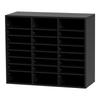 Wood Literature Organizer, 24 Compartments, File Sorter with Removable Shelves, Mailboxes Slot for Office Home Classroom Mailrooms Organization, EPA