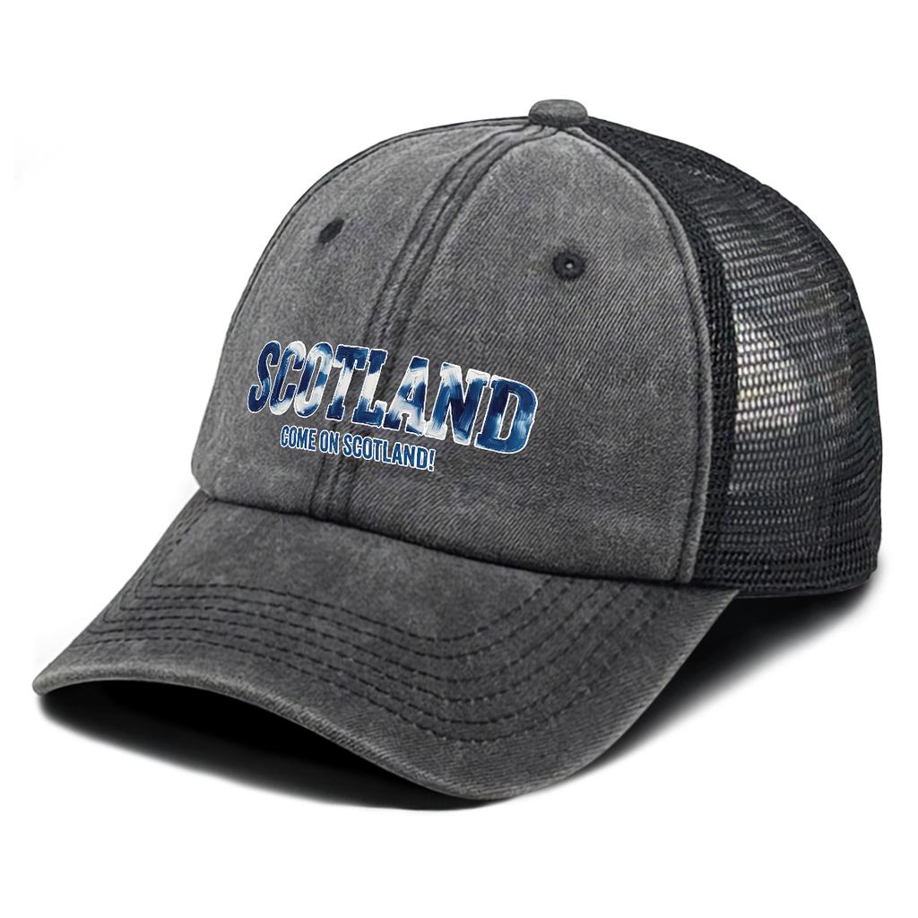 COME ON SCOTLAND Flag Printed Baseball Cap Adjustable Inelastic Slouchy Fashion Breathable Cap For Gifts Casual Golf