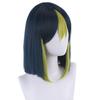 Game Genshin Impact Tighnari Cosplay Wig Tighnari Dark Blue Green Short Heat Resistant Synthetic Hair  Role Play Wigs + Wig Cap