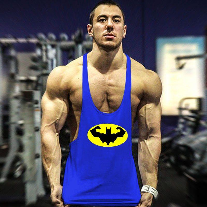 Summer Muscle Gym Men's Loose Leisure Sports Vest Fashion Trendy I-Shaped Fine Training Breathable Sleeveless T-shirt