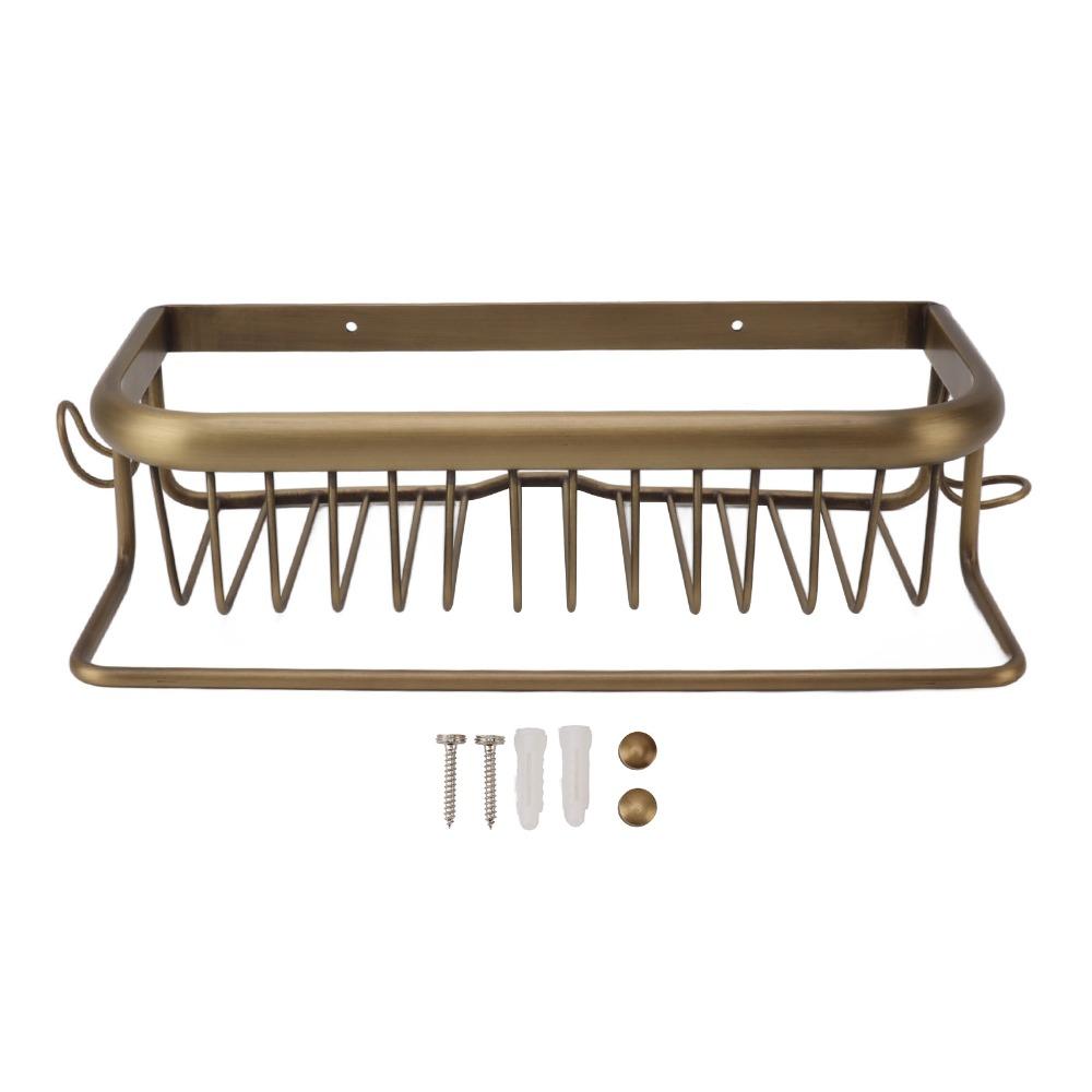 Copper Shower Organizer Basket Bathroom Floating Shelf Bathroom Toilet Lavatory Kitchen