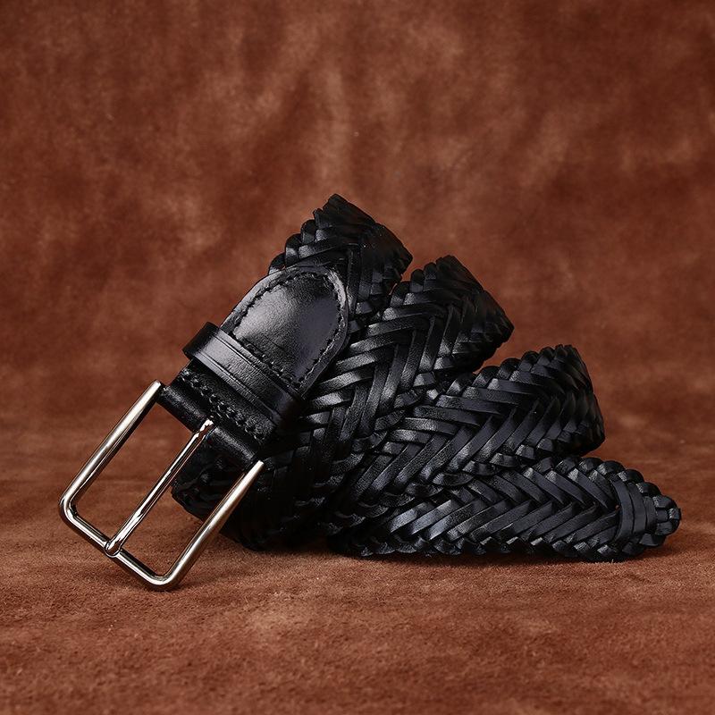 

Мужской кожаный ремень с пряжкой, первый слой из воловьей кожи, персонализированный модный универсальный ремень для брюк 100cm