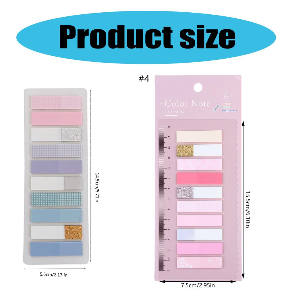 200Pcs Self Adhesive Index Stickers Waterproof Index Labels Sticky Notes Labels Book Page Marks Writable File Index Tabs