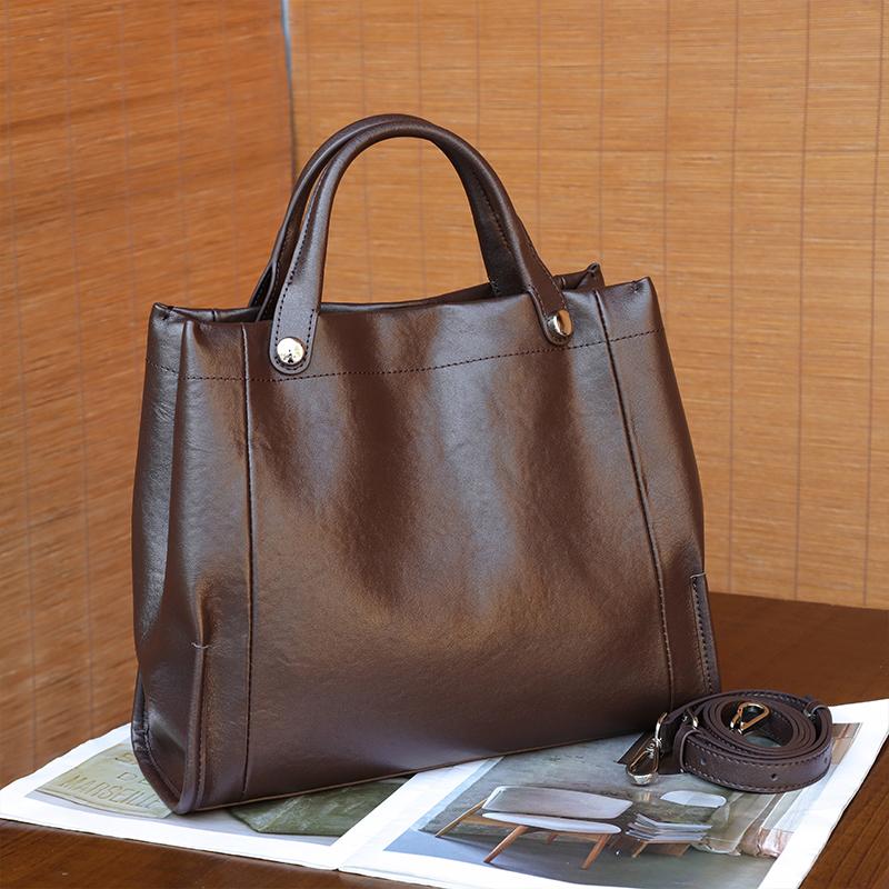 Women's Soft Cow Leather Shoulder Bags Female Retro Popular Real Cowhide Crossbody Bag Ladies Fashi Luxury Designer Handbags