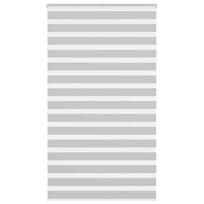 VidaXL Store zèbre gris clair largeur du tissu 125,9 cm polyester, store à enrouleur zébré, store zébré pour fenêtre, store 4014475