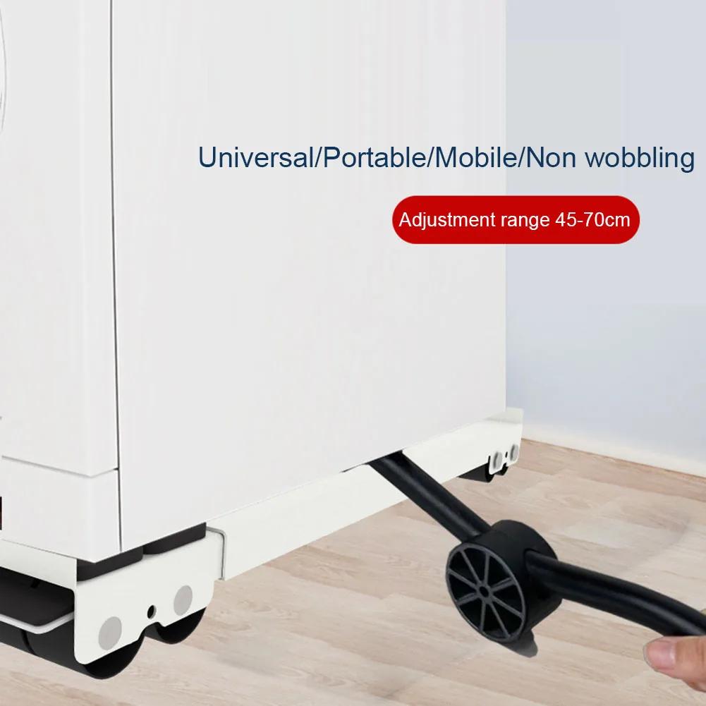 2pcs Refrigerator Base Holder Adjustable Furniture Dolly Mobile Roller Multifunctional with Wheels Home Furniture Moving Roller