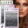 Diy Single Cluster False Eyelashes 168 Clusters Large Capacity 8-16Mm With Glue Tweezers Set Combination