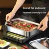Rectangular Stainless Steel Deep Dish Grilled Fish Pan with Lid for Induction Cooktops - Ideal for Crayfish and Barbecue.