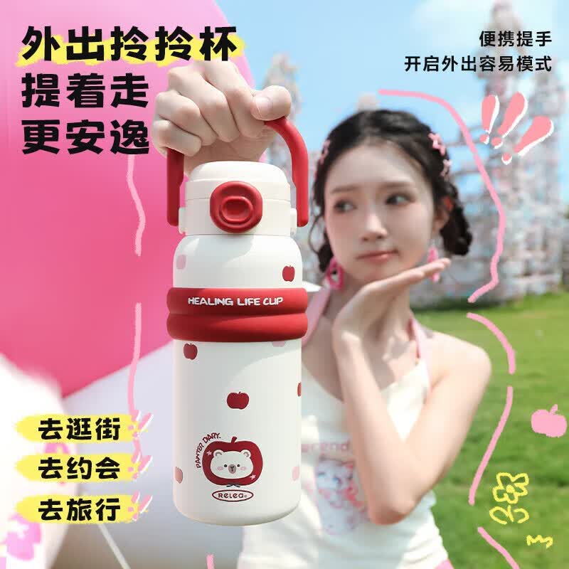 WUSHIWUSHENGWU Kids Straw Insulated Water Bottle