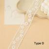 5 Yards Pure Cotton Sewing Trim DIY Craft Accessory White Flowers Fringe Trimming Ribbon Multi-size Decor Ribbon