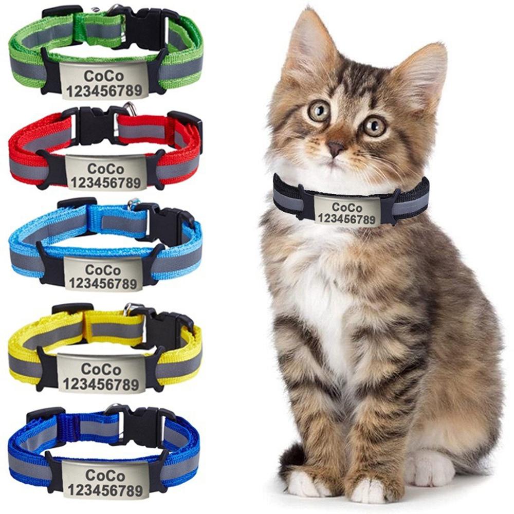 Individuell gravierte Hundemarke Katzentag Haustierhalsband Anhänger Anti-Verlust Haustier-ID-Tag Edelstahl Haustier-Namensschild mit Kontaktdaten des Besitzers