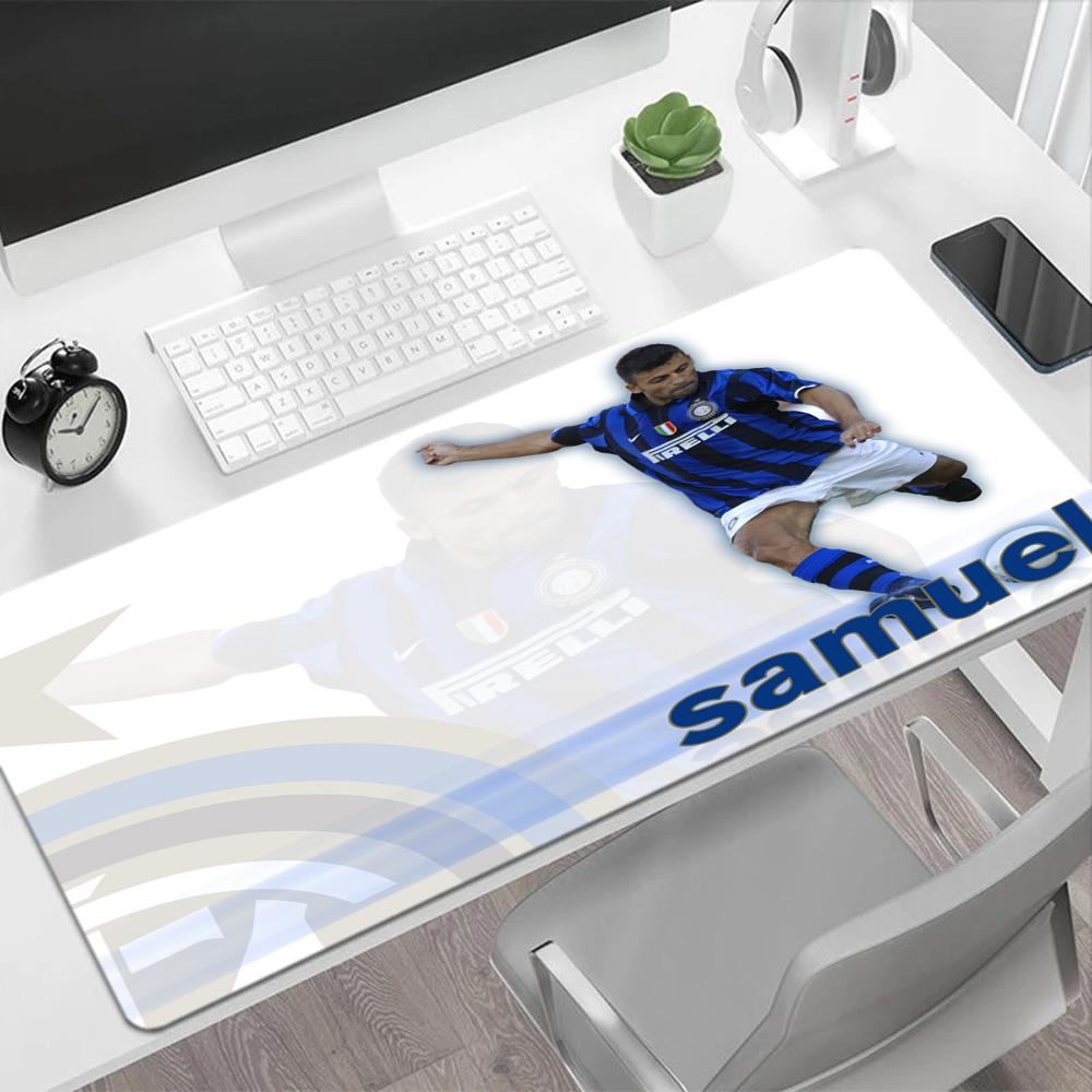Inter Milan Legend Large Mouse Pad Gamer Mousepad Desktop Mouse Pad Non-Slip Rubber Base Office Desk Accessory