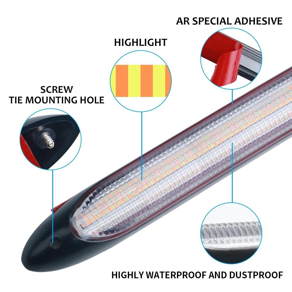 2X Flexible Strip Car LED DRL Sequential Dynamic Waterproof Flow White Yellow Blue Headlight Daytime Running Light Turn Signal