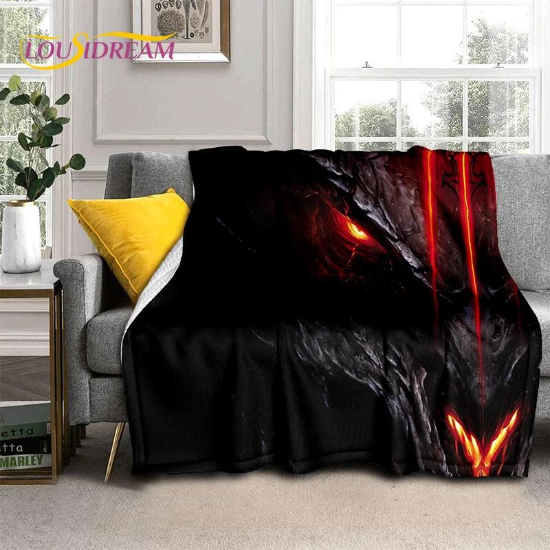 Diablo 3D Retro Game Gamer Soft Flannel Blanket for Beds Bedroom Sofa Picnic,Throw Blanket for Cover Outdoor Leisure Nap Gift