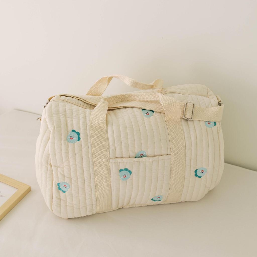 Large Capacity Korean Lightweight Embroidered Mother & Baby Handbag Crossbody Boston Bag
