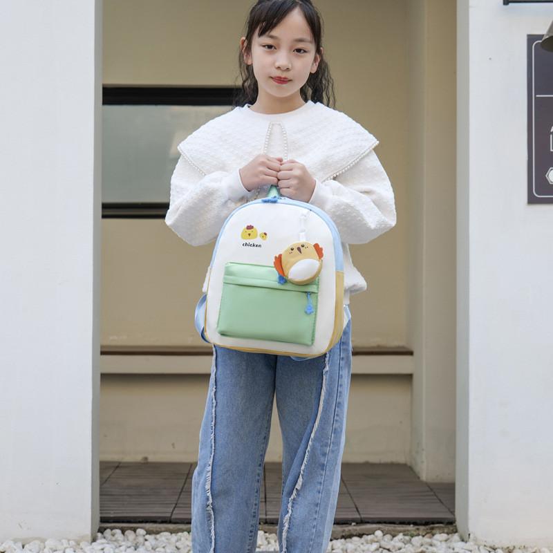 Cute New Cartoon Kindergarten Backpack For Boys And Girls With Spine Design Protection