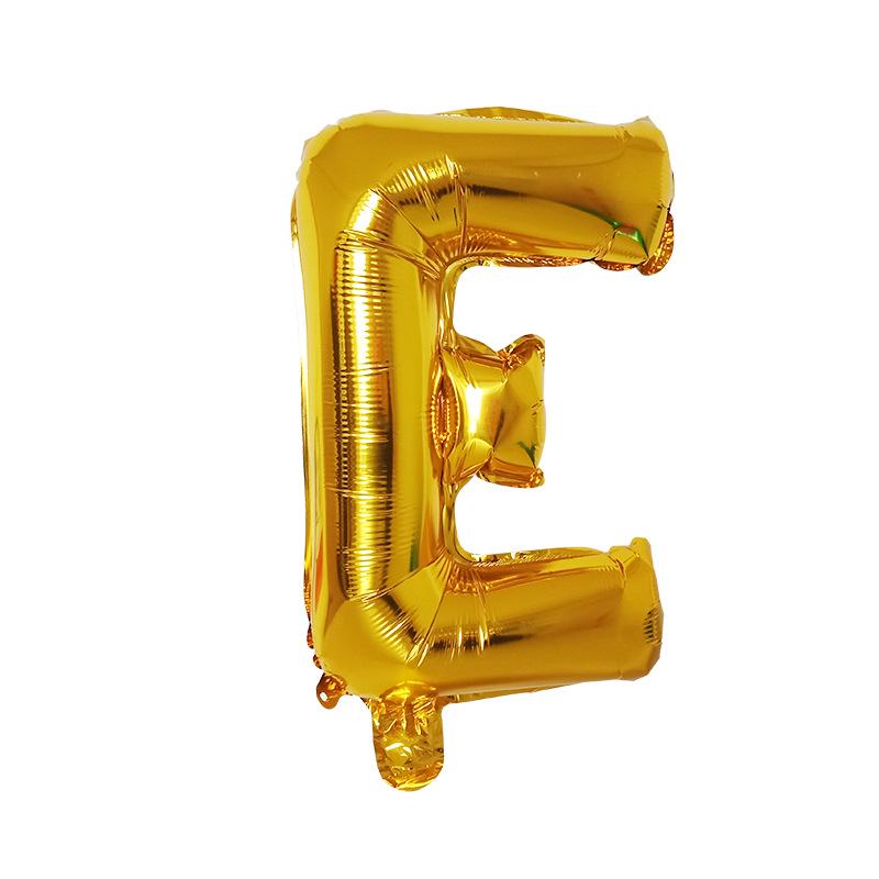 50pcs Letter Balloon Aluminum Foil 50 Cm Bright Gold Silver Aluminum Film Letter Balloon