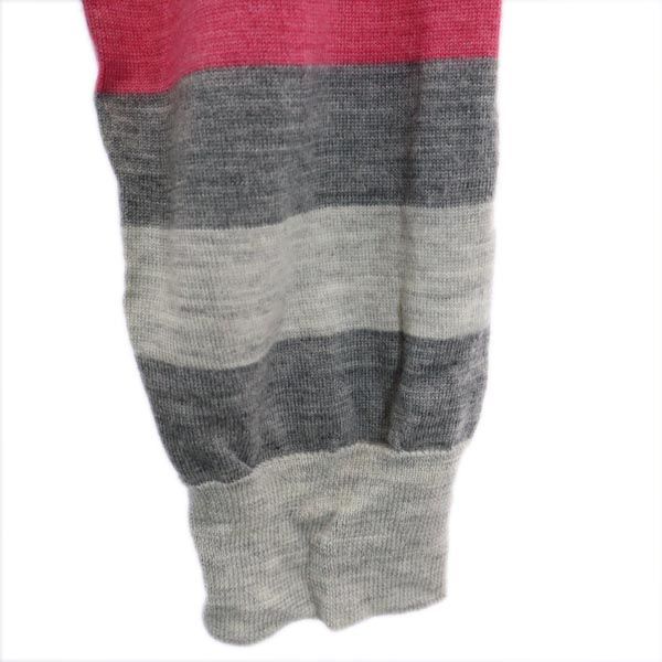 HG Border Pattern Long sleeve knit Zip hoodie M Men's Used