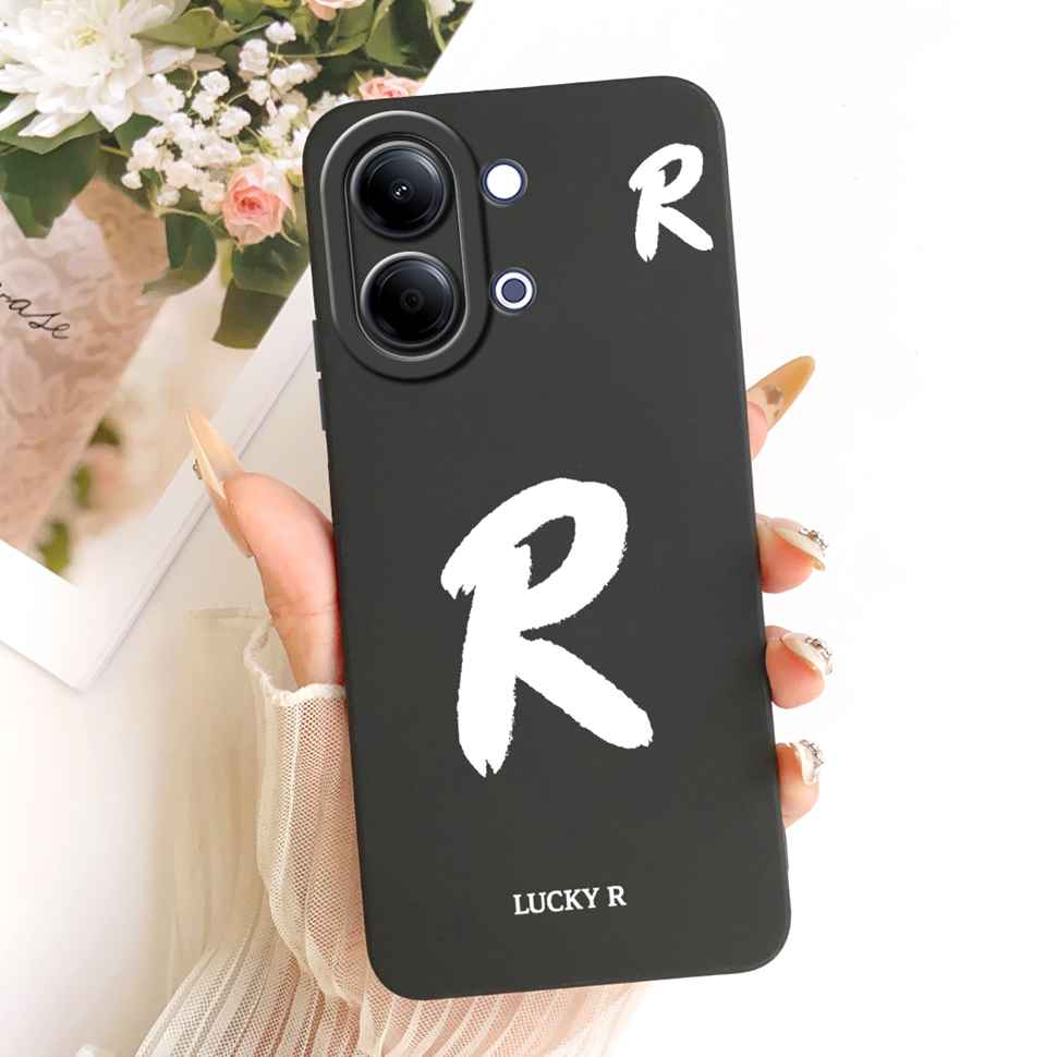 For vivo Y05 4G Case Fashion Simple Letters A-Z Silicone Back Cover For Vivo Y11D VIVO Y05 4G Bumper Phone Cases Shockproof