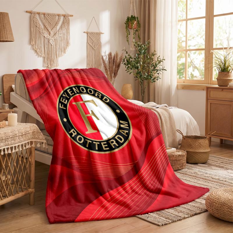 Feyenoord Theme Fleece Blanket Cozy Soft Plush Blanket For Bedroom Couch Travel