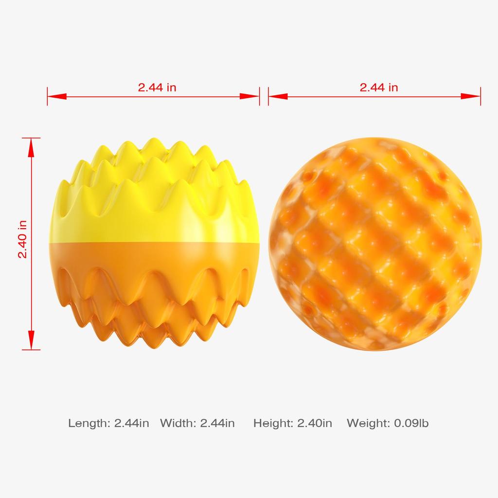 Interactive Dog Squeaky Chewing Balls Puppy Chew Toy Tool Pet Stab Balls Cleaning Teeth Toys Balls for Small Medium Large Pet Dogs Cats