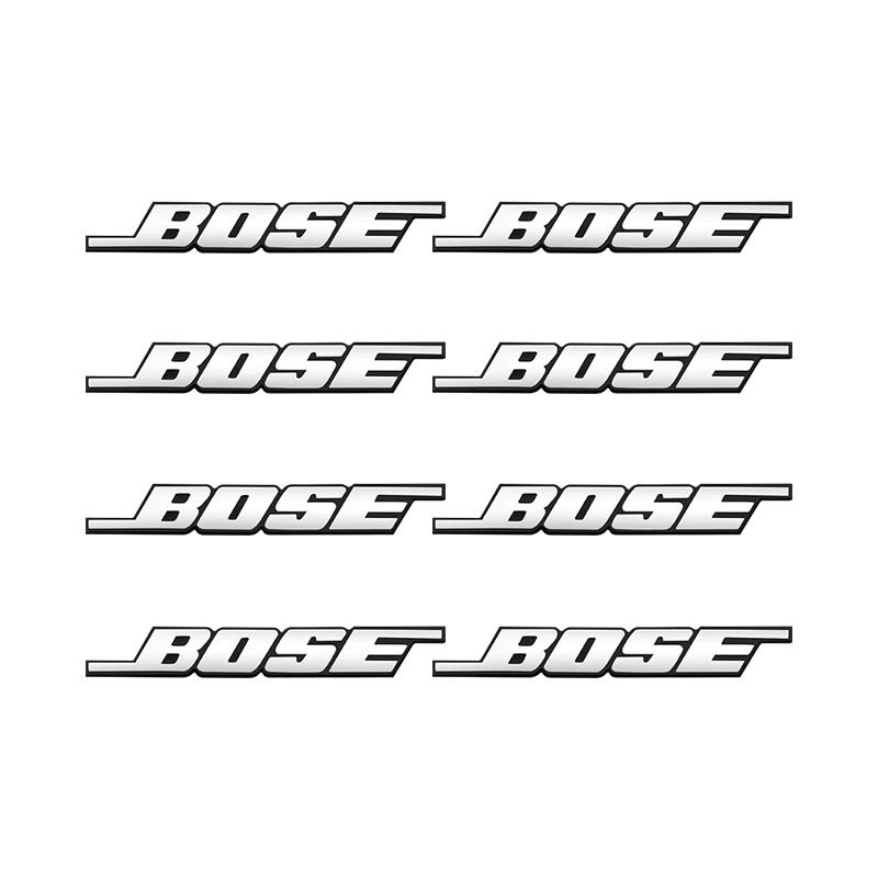 BOSE Letter Logo Badge aluminum 3D car audio stickers For bmw Dacia Alfa Romeo Lada Skoda Hyundai Infiniti Volvo Jaguar