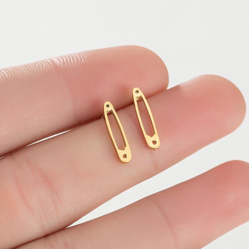 Unisex Stainless Steel Punk Musical Note Earrings with Whirlwind Design