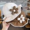 Cute Baby Girl Bucket Hat Aesthetic Fashion Floral Series Fishmen Hat for Little Girl Spring Summer Soft Sunshade Hat
