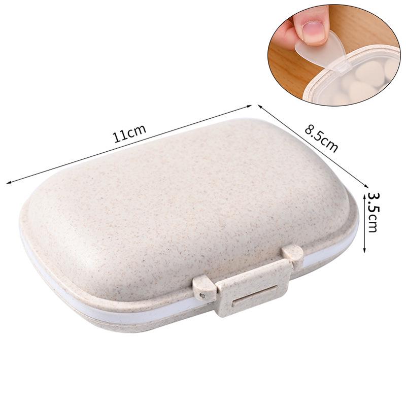 Portable 8-Compartment Moisture-Proof Weekly Pill Organizer and Storage Box