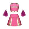 Womens Sexy Cheerleading Dance Costume Short Skirt Set Performance Competition
