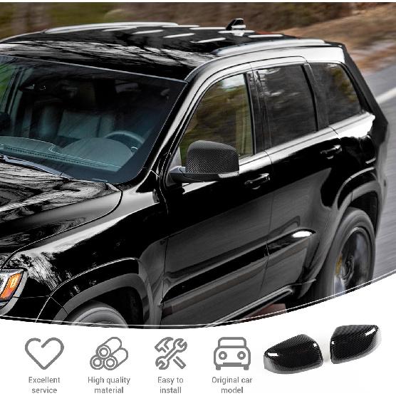 For Grand Cherokee Side Mirror Cover Trim for Jeep Grand Cherokee 2011-2020 for Dodge Durango 2011-Present Carbon Fiber Exterior Accessories 2pcs