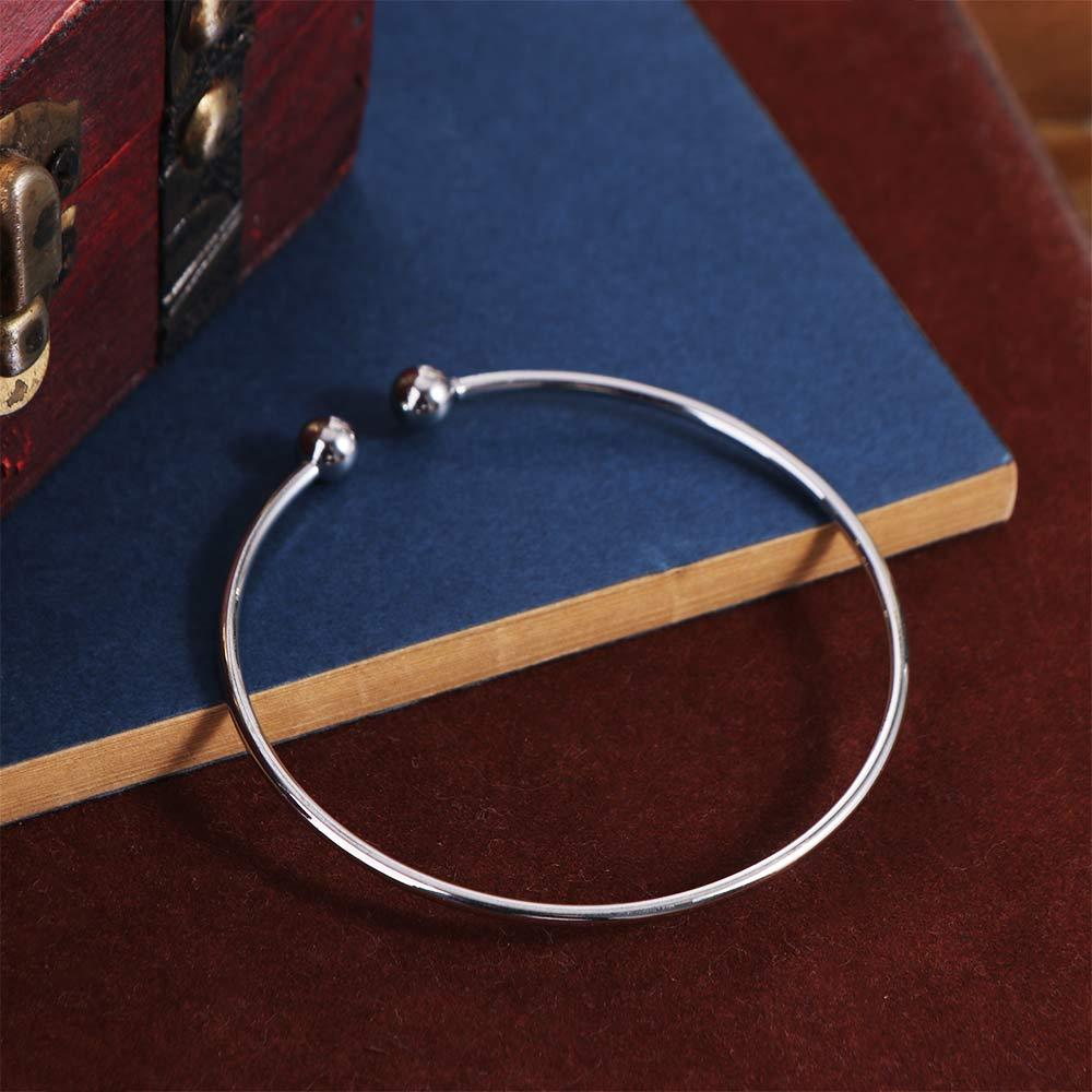 Trendy Gifts Silver Plated Adjustable Bangles Fashion Jewelry Mens/Womens Bracelet