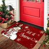 Christmas Snowman Festival Decorative Entrance Door Mat Bathroom Non-slip Floor Living Room Balcony Corridor Carpet Home