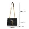 Leichter Luxus Eleganter Argyle Steppketten Kleine Quadratische Tasche Metallbuchstabe Quaste Diagonal Crossbody Taschen Pendler Schultertasche