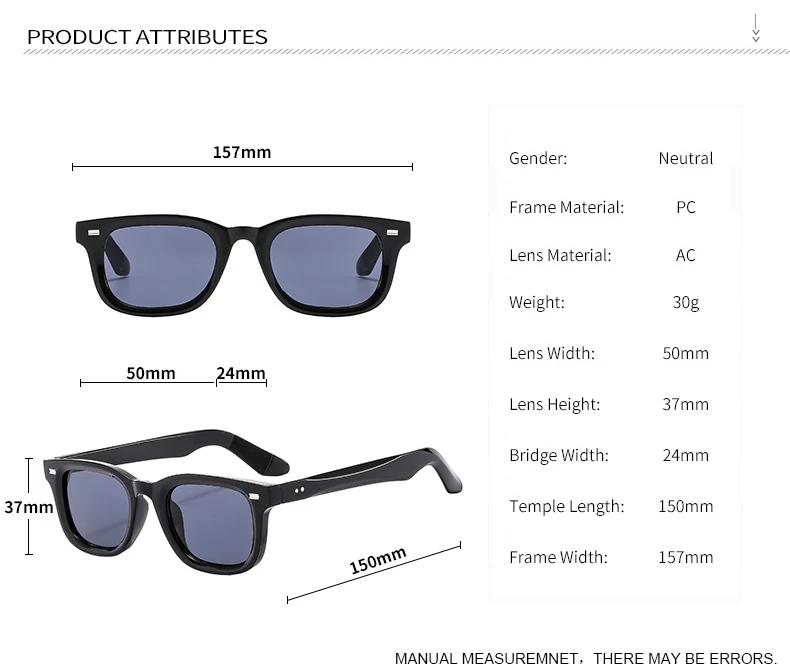 Fashion Sunglasses Women Men Square Plastic Vintage Stylish Oversized Ladies Sun Glasses Retro Vacation