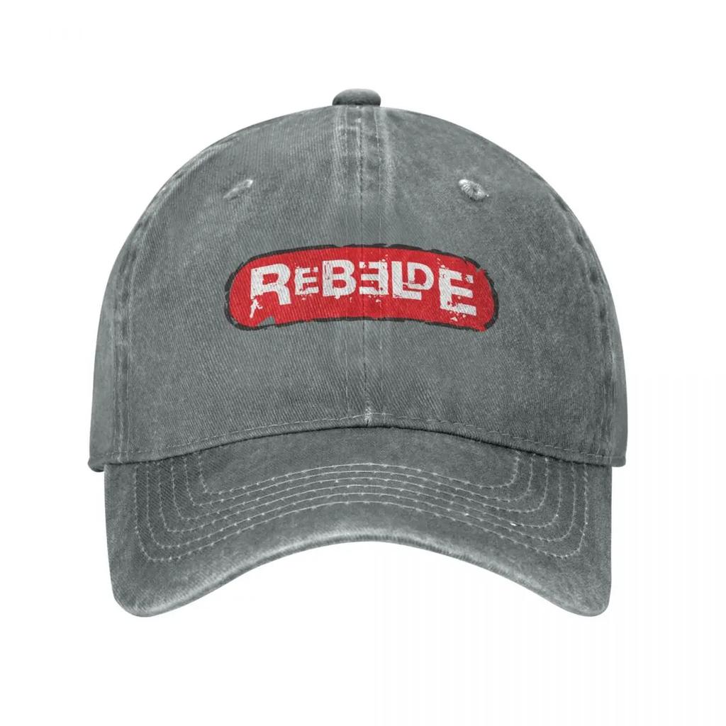 Logo Rebelde Washed Cotton Baseball Cap Adjustable Baseball Hat Men RBD Cap Spring Autumn Casquette