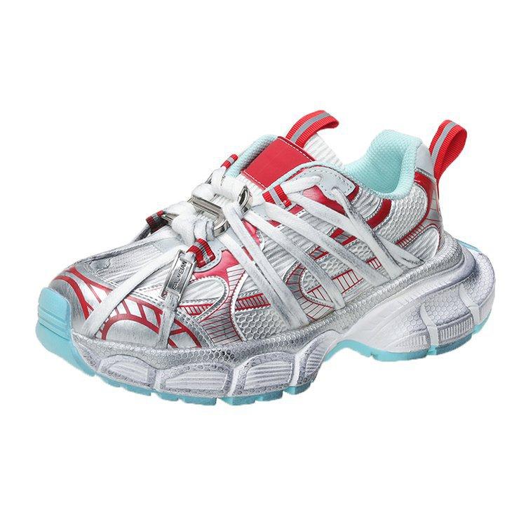 

Bajia dad shoes ins super fire spider-man straps small flying tail casual sports shoes metallic platform women s shoes tide 40