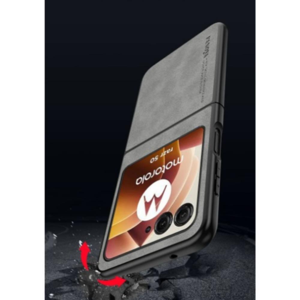 ძვირადღირებული Lambskin PU ტყავის ყდა Motorola Razr 50 Ultra Moto Razr50 50 Ultra Razr 40 2023 დარტყმაგამძლე მყარი პლასტიკური ტელეფონის ქეისი