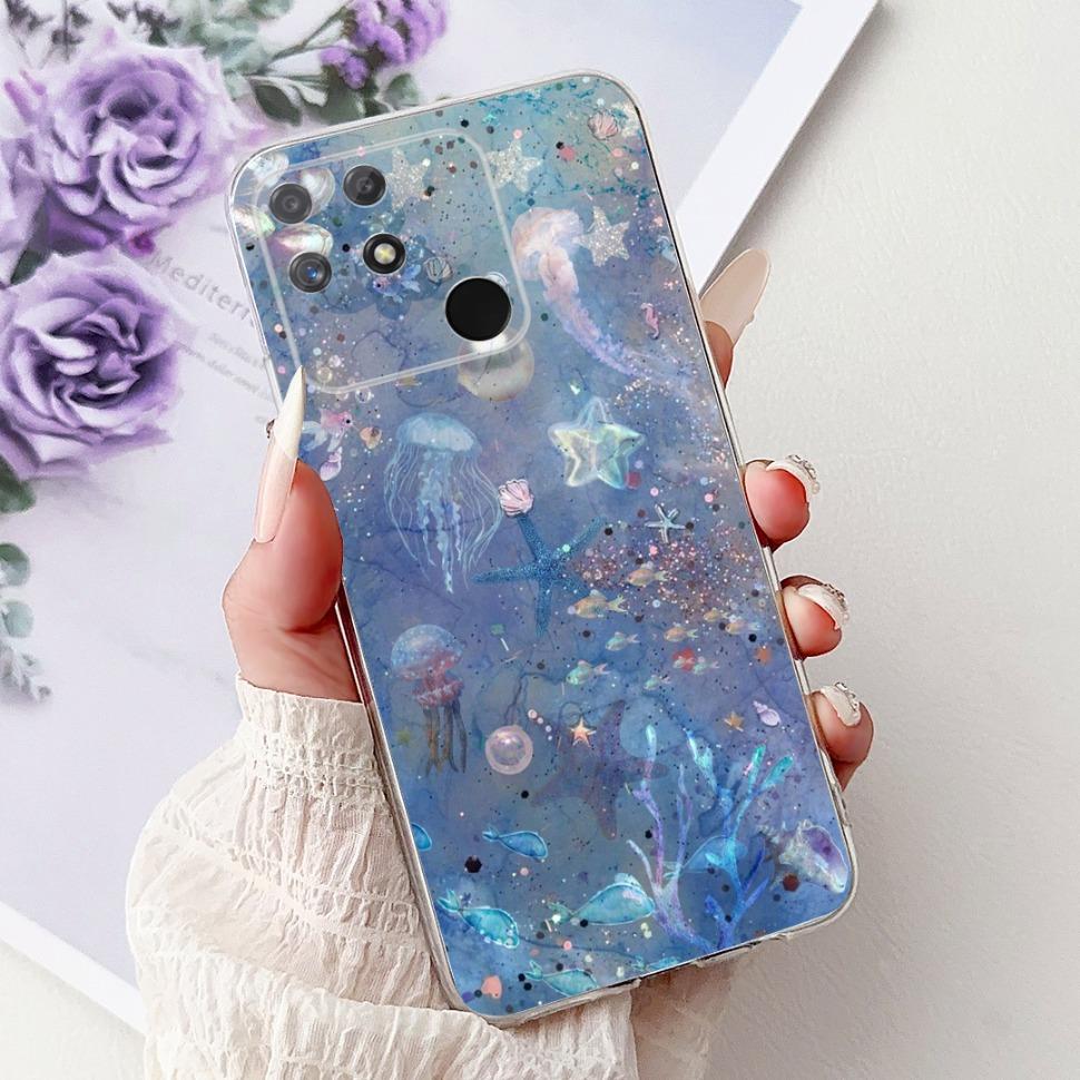 Soft Full RMX3430 Protective Cover For Realme Narzo 50A Casing Cat Pattern For Realme Narzo 50A Narzo50A Silicone Covers Case